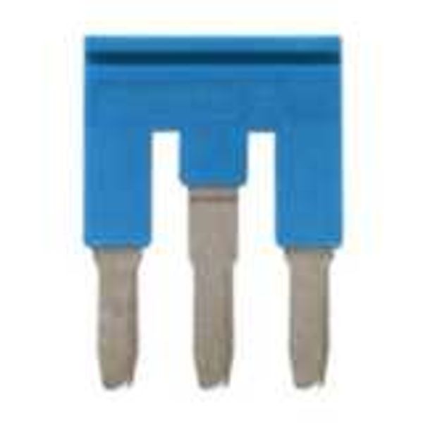 Short bar for terminal blocks 4 mm² push-in plus models, 3 poles, blue image 1