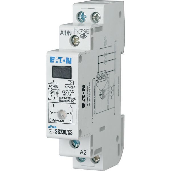 Impulse relay +LED, 230AC, 2S, 16A, 50Hz, 1SU image 3