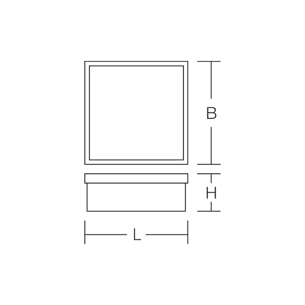 QUADRAT, black, on/off Ceiling and wall luminaires, L 226 B 226 H 110, image 4