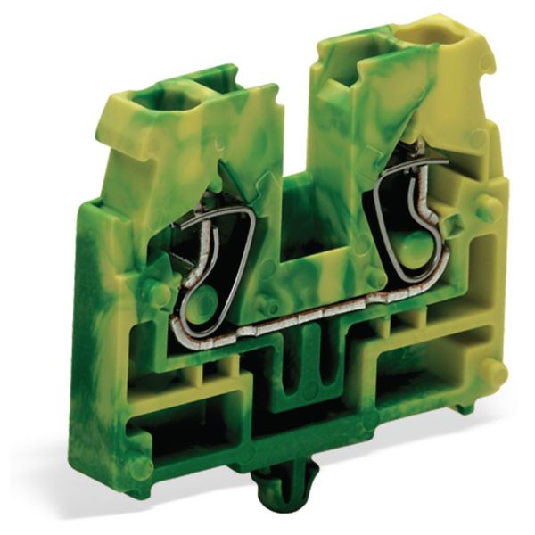 2-conductor end terminal block without push-buttons with snap-in mount image 1