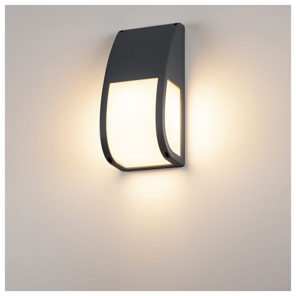 KERAS ELT wall lamp, E27 ESL, max. 25W, IP54, anthracite image 5