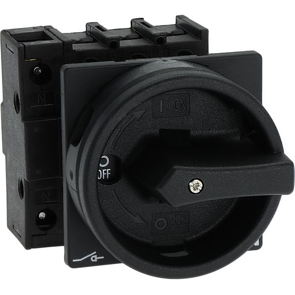 Main switch, P1, 32 A, flush mounting, 3 pole + N, STOP function, With black rotary handle and locking ring, Lockable in the 0 (Off) position image 21