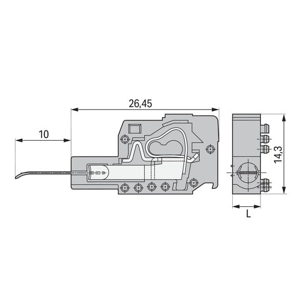 Testing plug module with contact stud for 236 Series Pin spacing 5 mm image 4