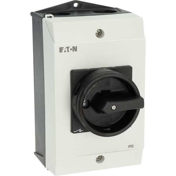 Safety switch, P1, 25 A, 3 pole, 1 N/O, 1 N/C, STOP function, With black rotary handle and locking ring, Lockable in position 0 with cover interlock, image 17