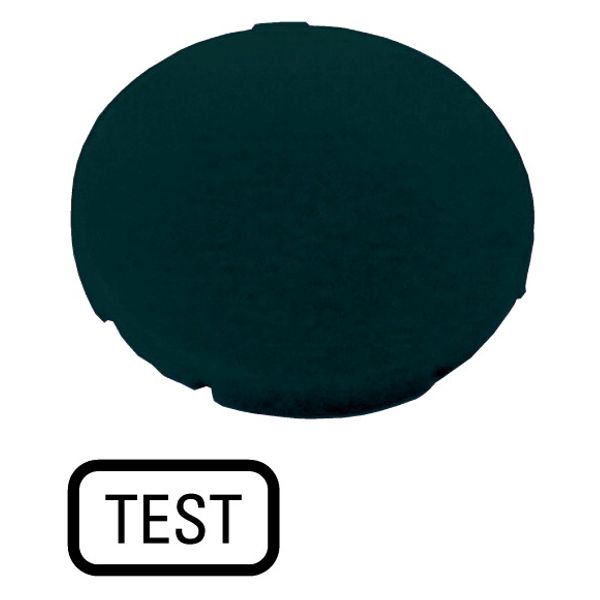 Button plate, flat black, TEST image 1