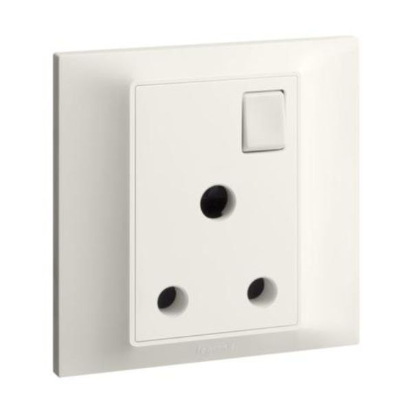 Belanko S 1 gang single pole BS switched socket outlet - 15A - Ivory image 1