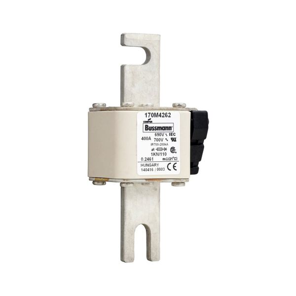 Fuse-link, high speed, 400 A, AC 690 V, DIN 1, 53 x 69 x 138 mm, aR, DIN, IEC, single indicator image 15