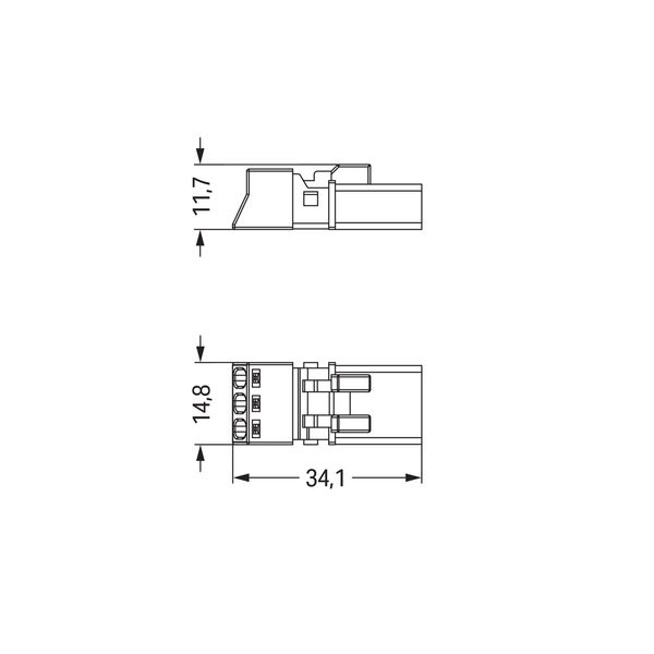 Plug 3-pole Cod. A white image 4