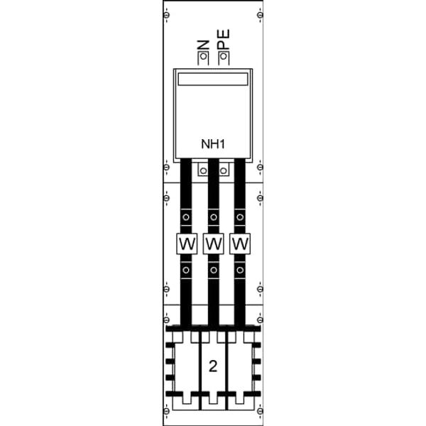 KA4060 CT meter panel, Field width: 1, Rows: 0, 1050 mm x 250 mm x 160 mm, IP2XC image 5
