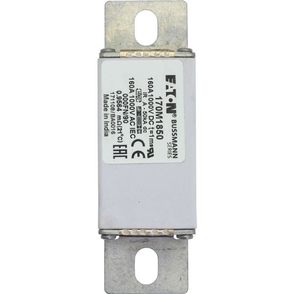 Fuse-link, high speed, 160 A, DC 1000 V, size 000, 24 x 36 x 115 mm, aR, IEC, visual indicator image 2