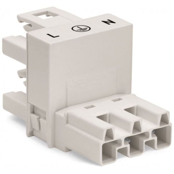 h-distribution connector 3-pole Cod. A white image 3