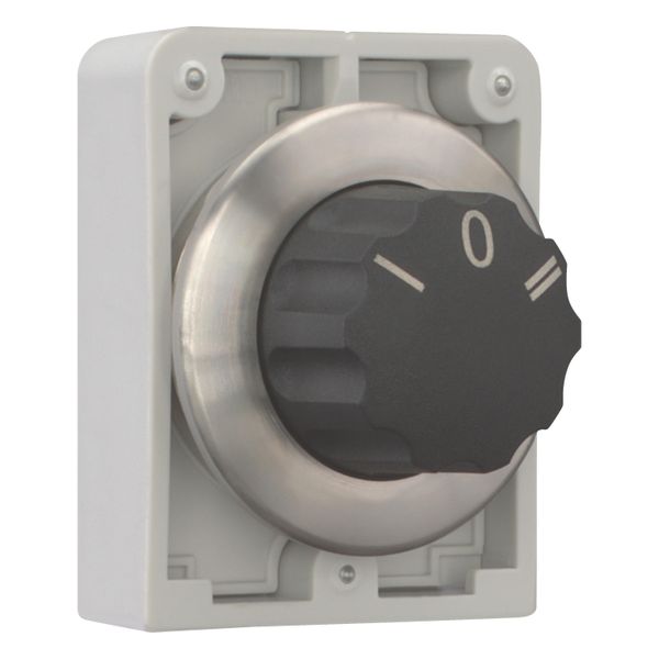 Changeover switch, RMQ-Titan, with rotary head, momentary, 3 positions, inscribed, Front ring stainless steel image 8