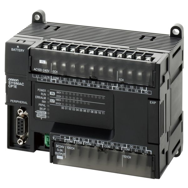 PLC, 24 VDC supply, 18 x 24 VDC inputs, 12 x PNP outputs 0.3 A, 8K ste image 1