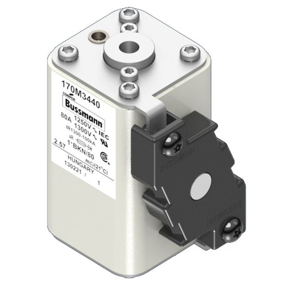 Fuse-link, high speed, 80 A, AC 1250 V, compact size 1, 45 x 59 x 81 mm, aR, IEC, UL, single indicator image 15