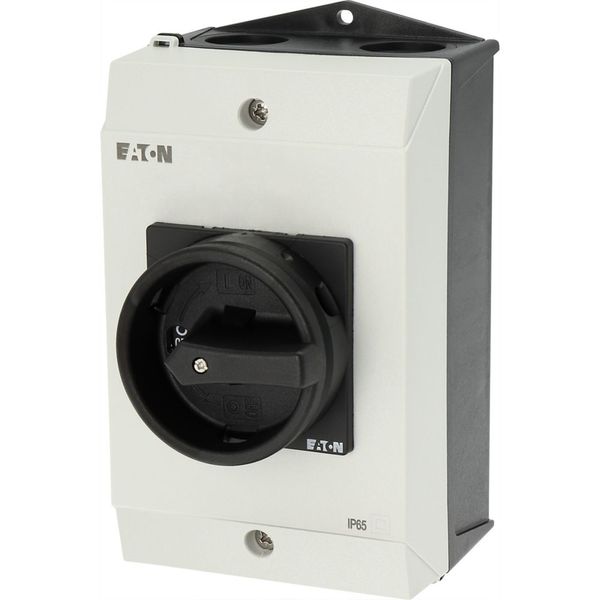 Main switch, T3, 32 A, surface mounting, 3 contact unit(s), 3 pole, 2 N/O, 1 N/C, STOP function, With black rotary handle and locking ring, Lockable i image 27