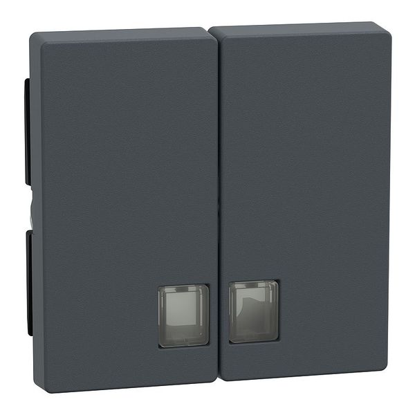 Rocker for series switch with symbol window, anthracite, system M image 1