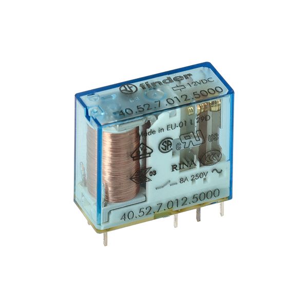 PCB/Plug-in Rel. 5mm.pinning 2CO 8A/12VDC/SEN/Agni+Au (40.52.7.012.5000) image 5