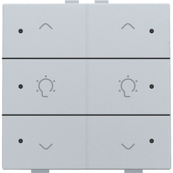 Double dimming control with LED for Niko Home Control, sterling coated image 3