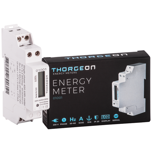 1-Phase DIN Energy Meter 40A THORGEON image 1