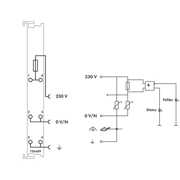 Power Supply 230 VAC fuse holder light gray image 6