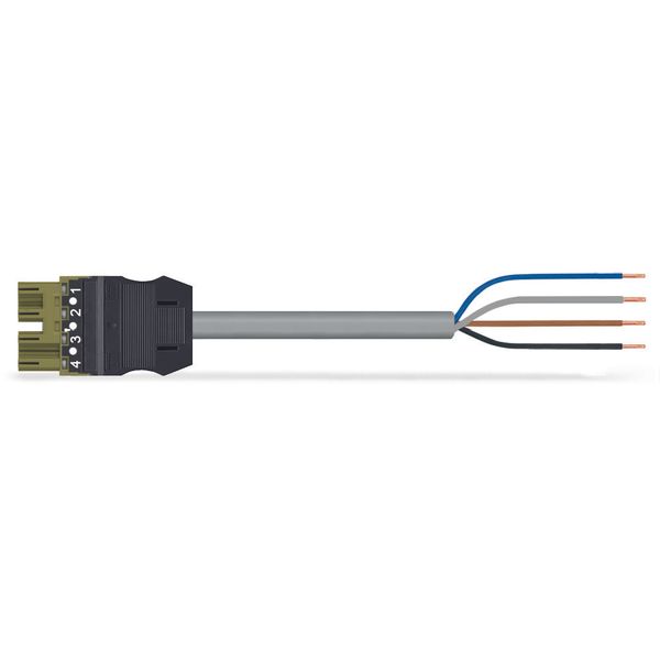 pre-assembled connecting cable;Eca;Plug/open-ended;light green image 1