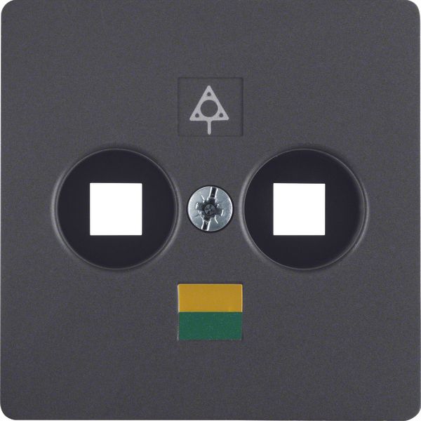 Central plate for soc. out. for floating output, Accessories, ant., ma image 1