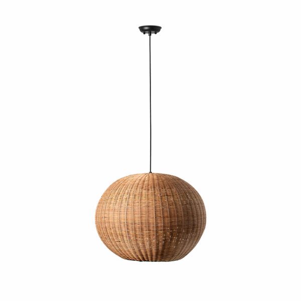 HAKA PENDANT BLACK P. RATTAN E27 ø530*400 image 1