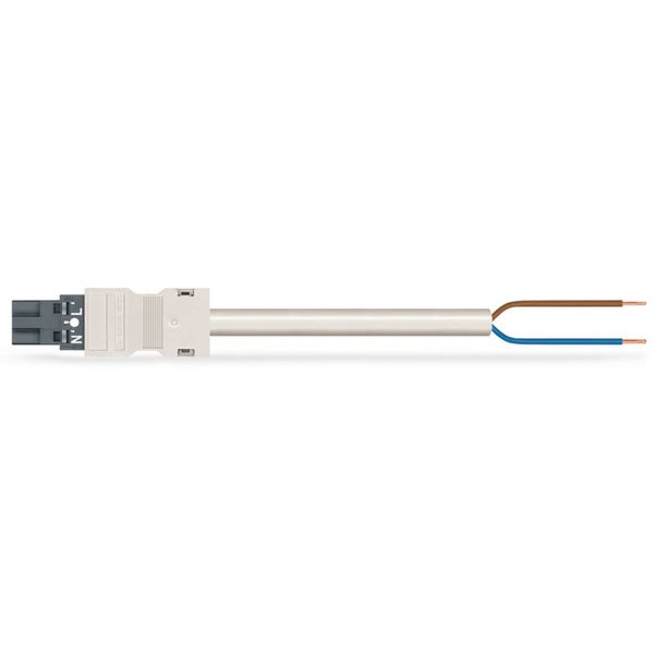 pre-assembled connecting cable Eca Socket/open-ended dark gray image 1