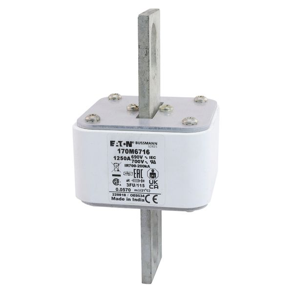 Fuse-link, high speed, 1250 A, AC 690 V, size 3, 67 x 92 x 155 mm, aR, IEC, UL image 25