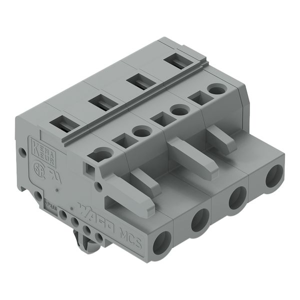 1-conductor female connector CAGE CLAMP® 2.5 mm² gray image 1