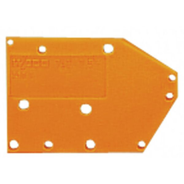 End plate snap-fit type 1.5 mm thick orange image 1