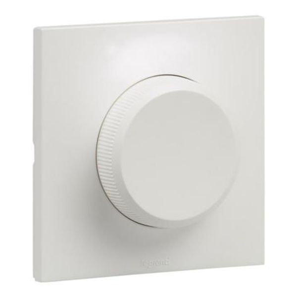 LED rotary dimmer with neutral 300W Urbano white finish image 1