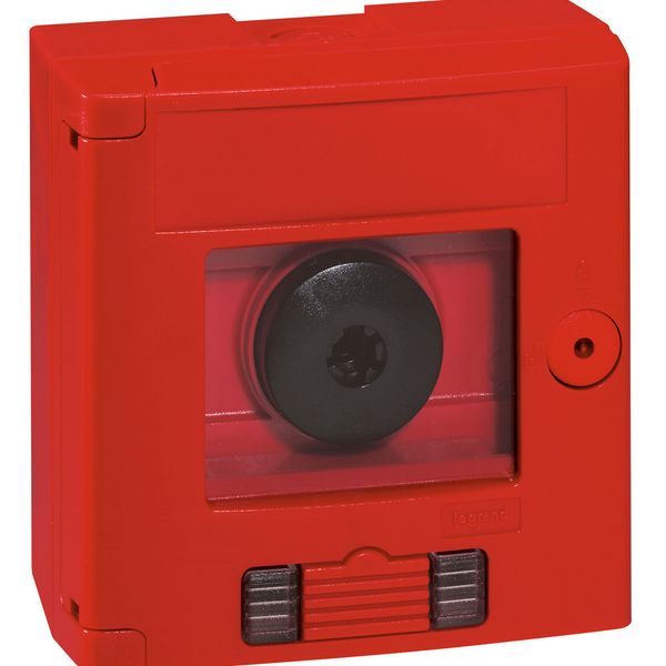 Break glass emergency box-2 position-surface mounting-IP 44-red box with LED image 1