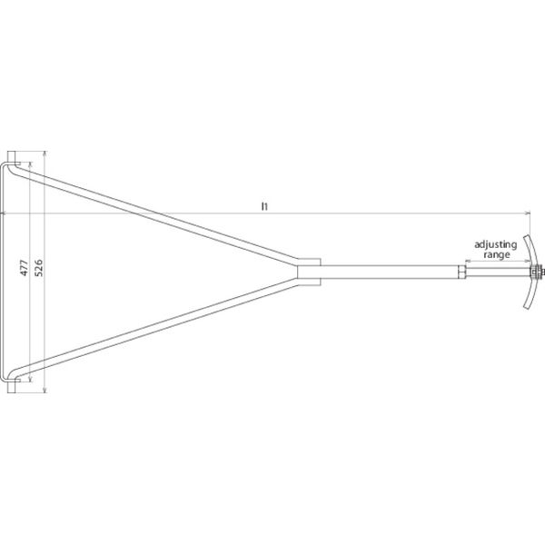 Eaves support for Rd 7-10mm  St/tZn adjustable 1.05-1.20m image 2