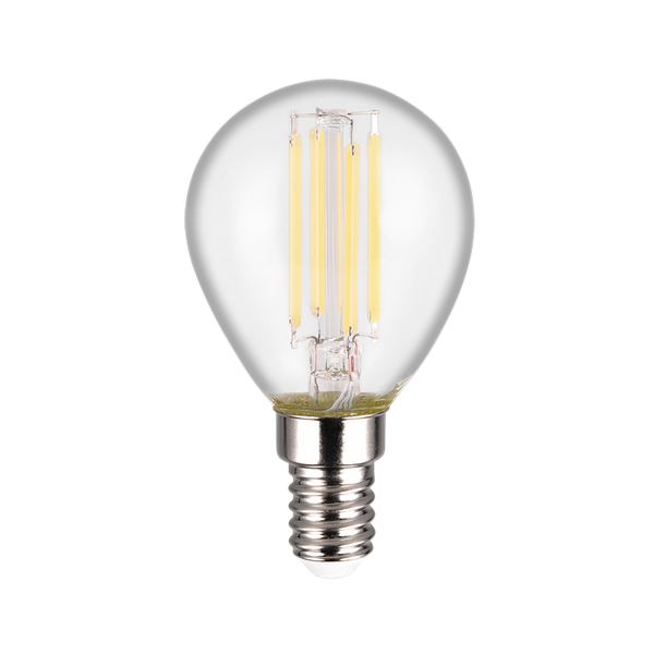 Bulb LED E14 filament classic 4W 470lm 4000K transparent switch dimmer image 1