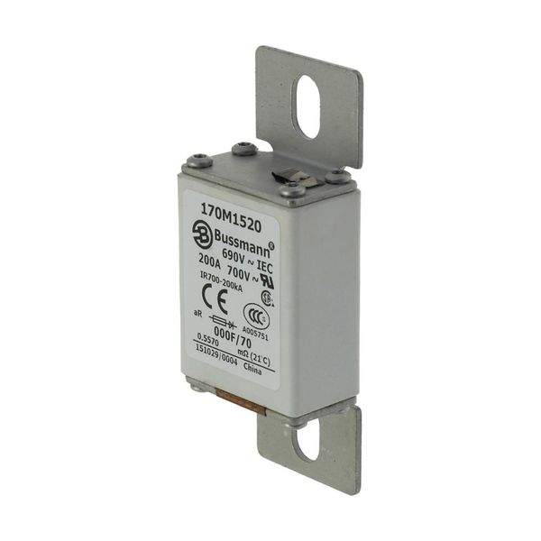 Fuse-link, high speed, 200 A, AC 690 V, size 000, 24 x 36 x 96 mm, aR, IEC, visual indicator image 9