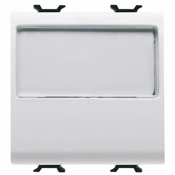 PUSH-BUTTON WITH ILLUMINATED NAME PLATE 250V ac - NO 10A - 2 MODULES - GLOSSY WHITE - CHORUSMART image 2