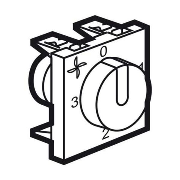 Fan controller Arteor - AC speed control - 4 positions - 2 modules - magnesium image 1