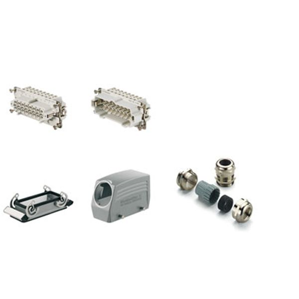 Industrial connectors (set), Series: HE, Screw connection, Size: 6, Nu image 1