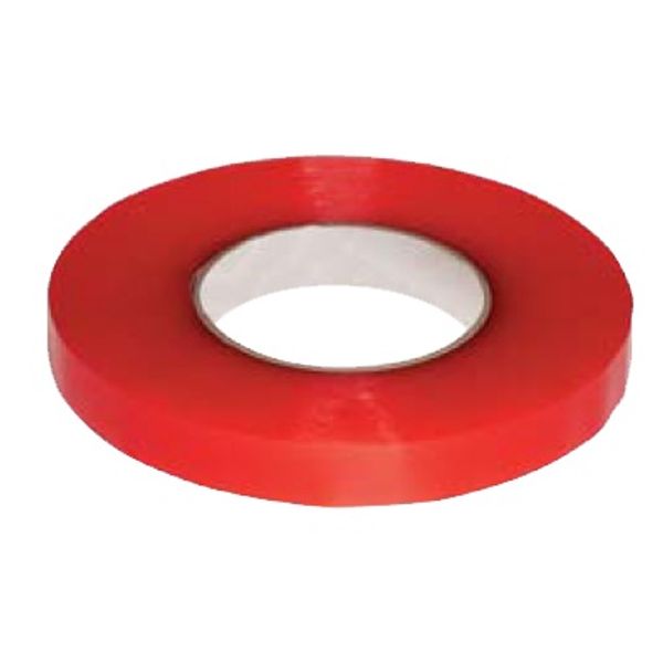 Temperature resistant, double-sided adhesive tape, red image 1