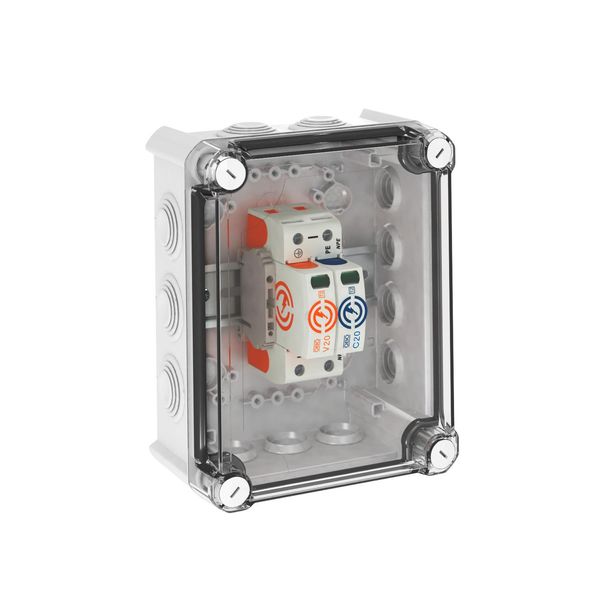 VG-V20-1+NPE-280 System solution, surge arrester V20 in housing, 1-pole + NPE, 280 V image 1