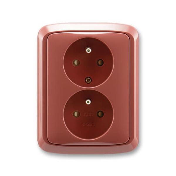 5583A-C02357 N Double socket outlet with earthing pins, shuttered, with turned upper cavity, with surge protection image 40