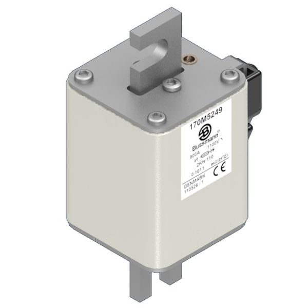 Fuse-link, high speed, 900 A, AC 1100 V, size 2, 61 x 77 x 138 mm, aR, DIN, IEC, single indicator image 3