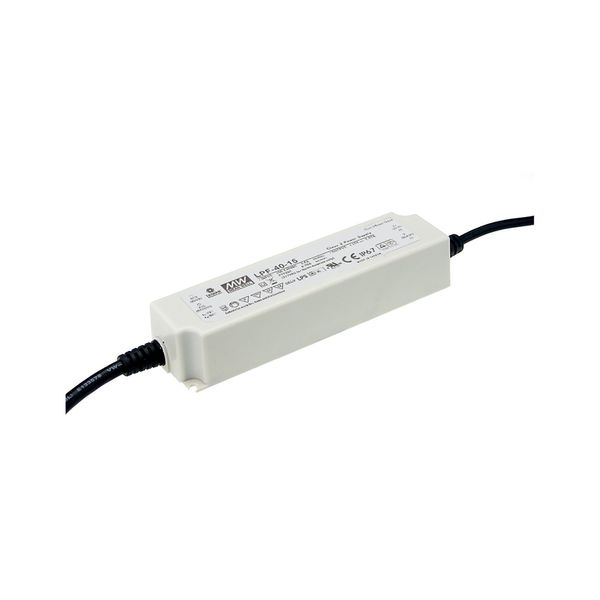 AC-DC Single output LED driver Mix mode (CV+CC); Output 24Vdc at 1.67A; cable output 40W image 1