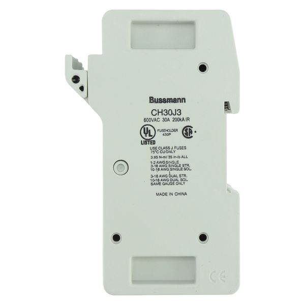 Fuse-holder, low voltage, 30 A, AC 600 V, DC 600 V, UL Class J, 98 x 72 x 117 mm, 3P, UL, CSA image 33