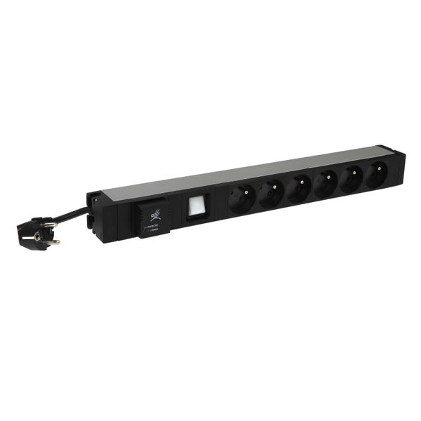 PDU 19 inches 1U 6 x 2P+E french standard with SPD image 2