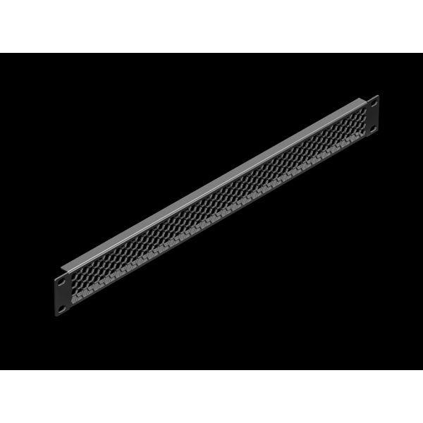 Vent trim panel 482.6 mm (19"), 1 U, RAL 9005 image 1