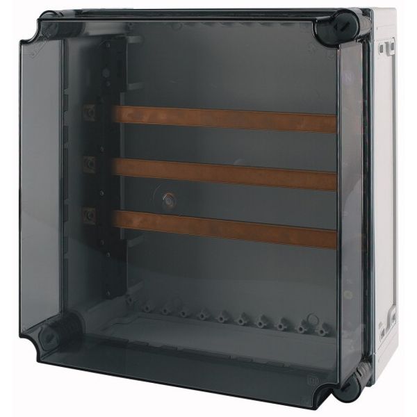 Busbar panel enclosure with transparent cover, 400A, 3-pole image 3