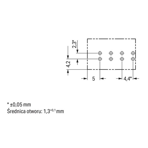 Socket for PCBs straight 4-pole light green image 6