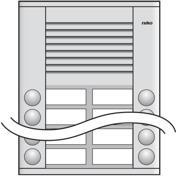 Surface-mounting external unit 20 mm with 10 bells in two rows image 1